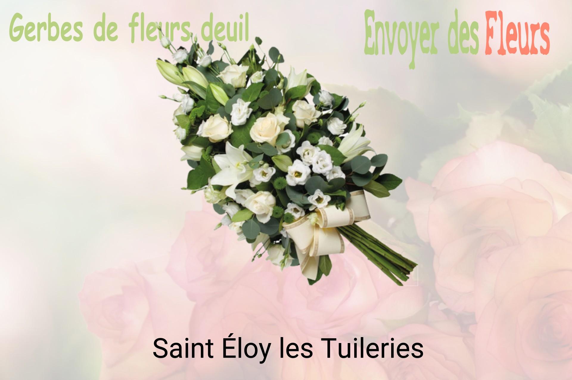 Gerbe de fleurs de deuil livrée à Saint-Éloy-les-Tuileries